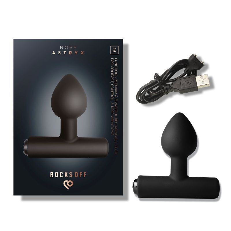Nova Solaris Tapered Butt Plug Vibrator Black - Take A Peek
