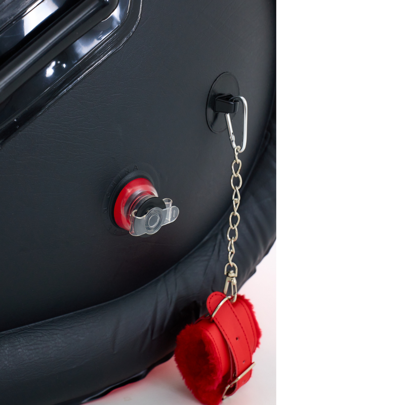 Inflatable Bondage Lounge with Cuffs Red Black