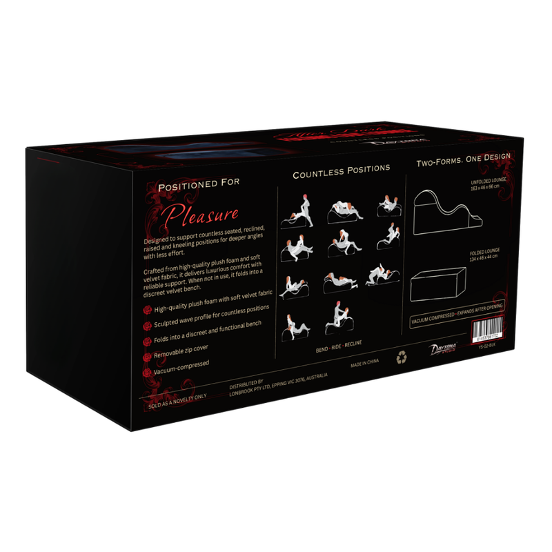 Folding Love Lounge Black