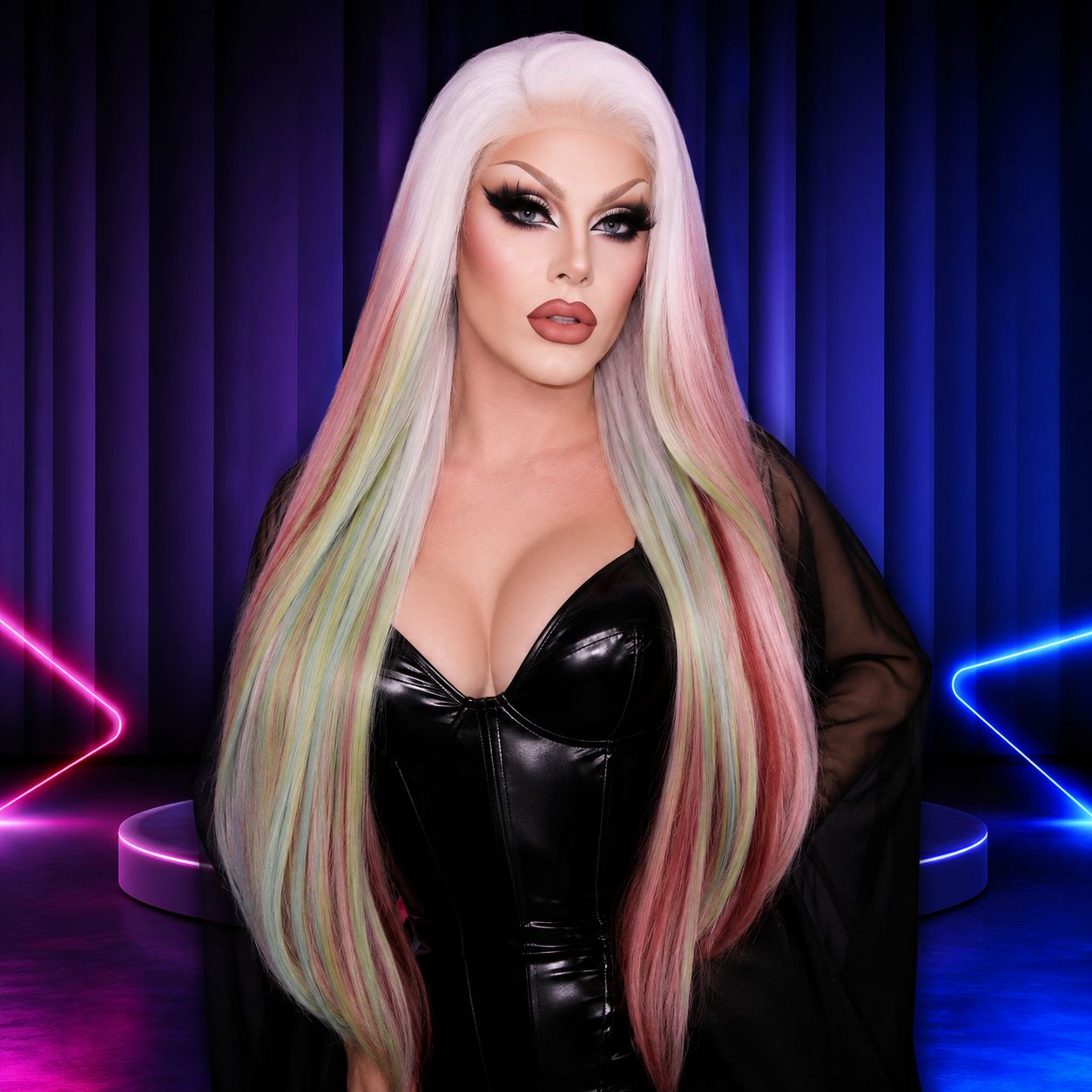 Premium lace front wig for drag queens in Australia with natural hairline and volume.
