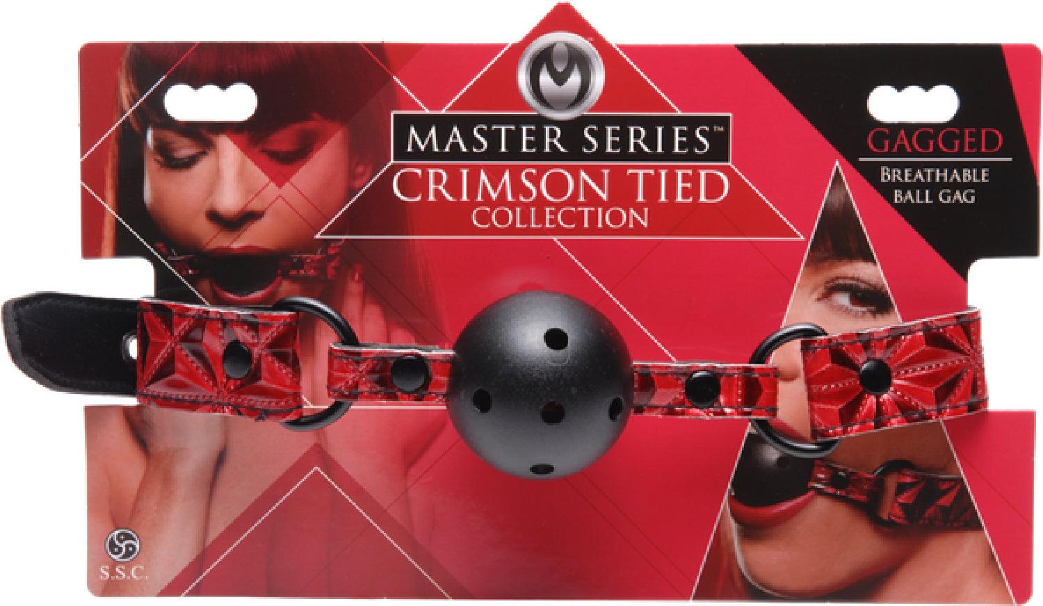 Crimson Tied Breathable Ball Gag - Take A Peek