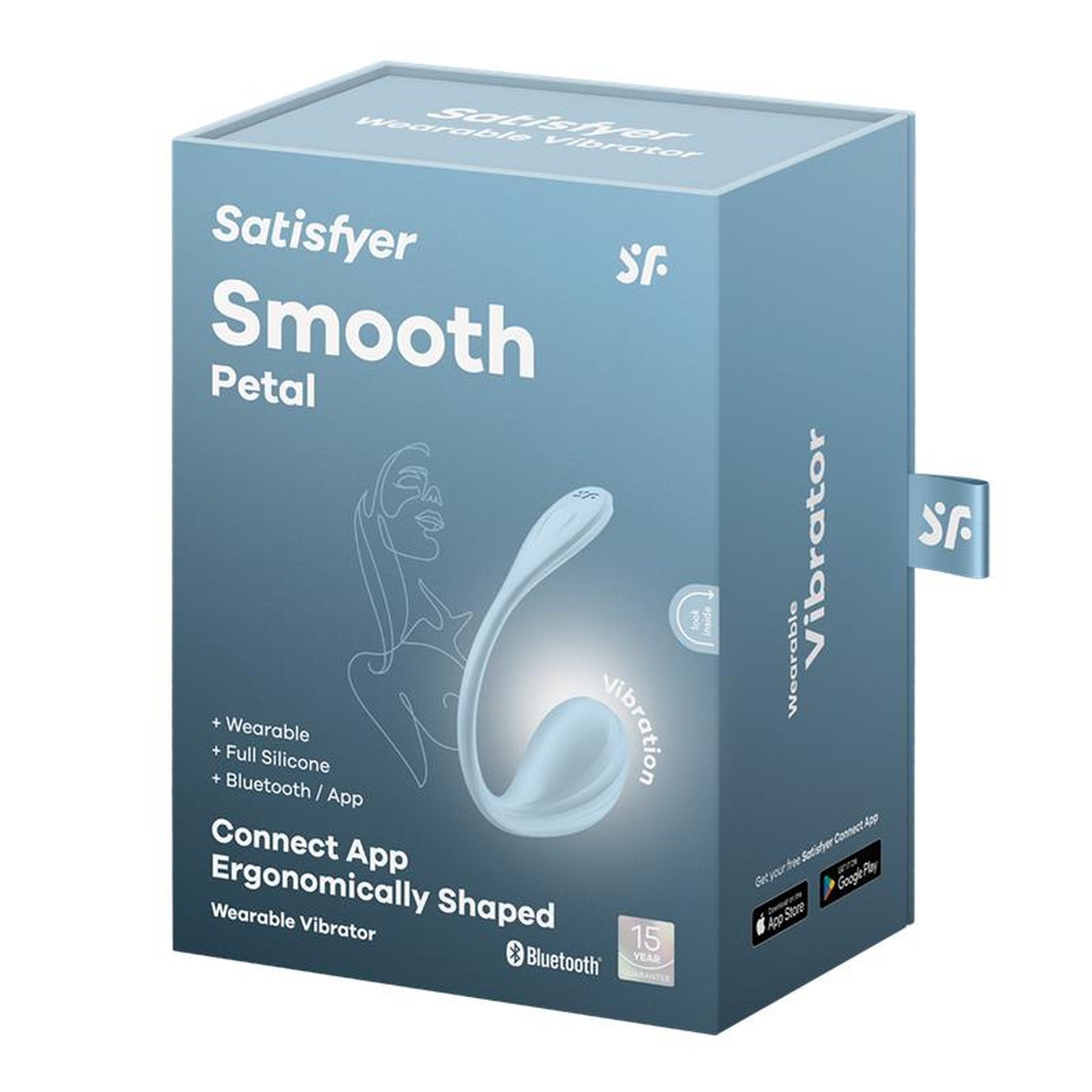 Satisfyer Smooth Petal Connect App Light Blue-4002743