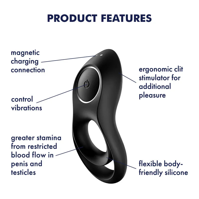Satisfyer Legendary Duo - USB Rechargeable Cock & Balls Ring - Take A Peek