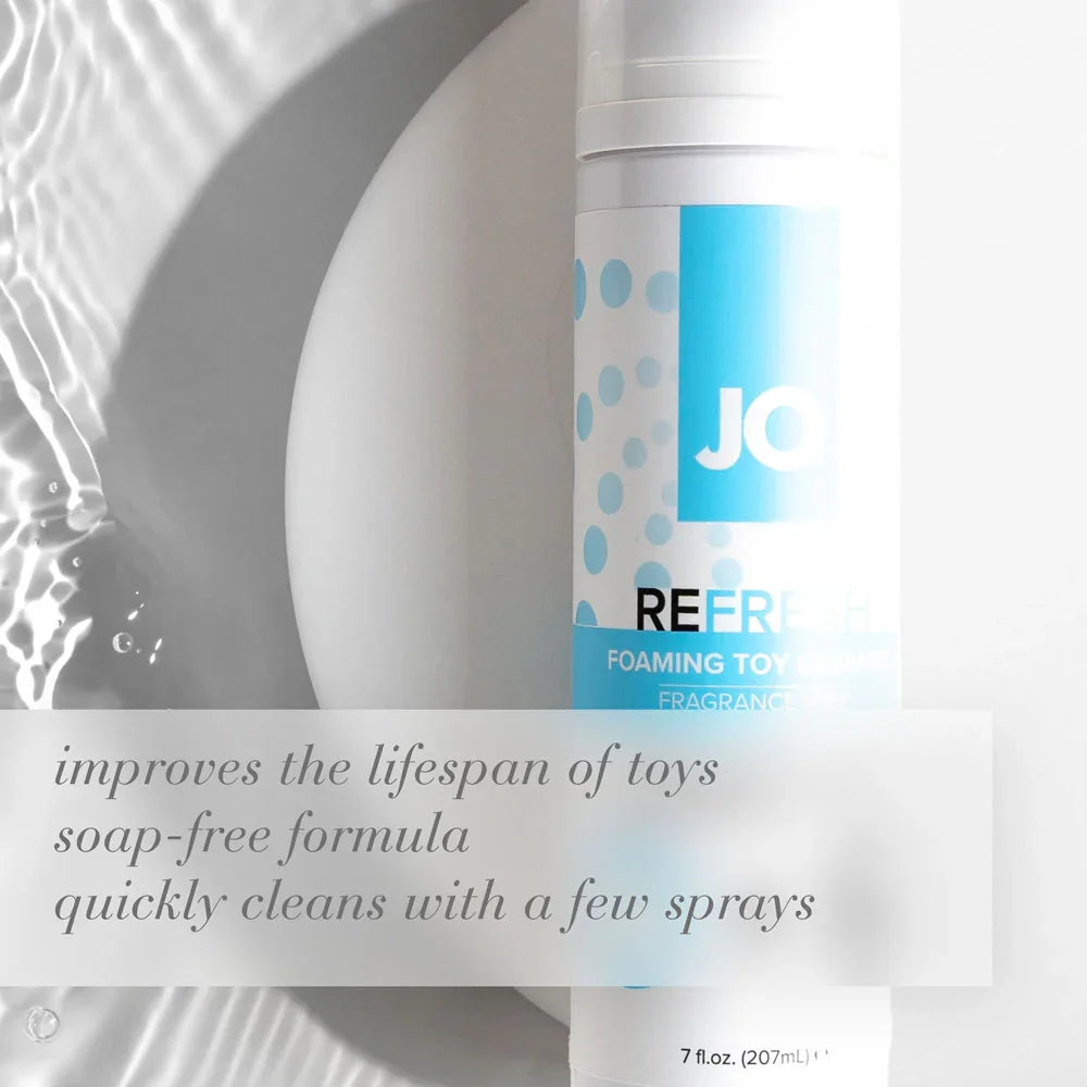 JO Refresh Foaming Toy Cleaner - 50 mL - Foaming Toy Cleaner - 50 ml Bottle - Take A Peek