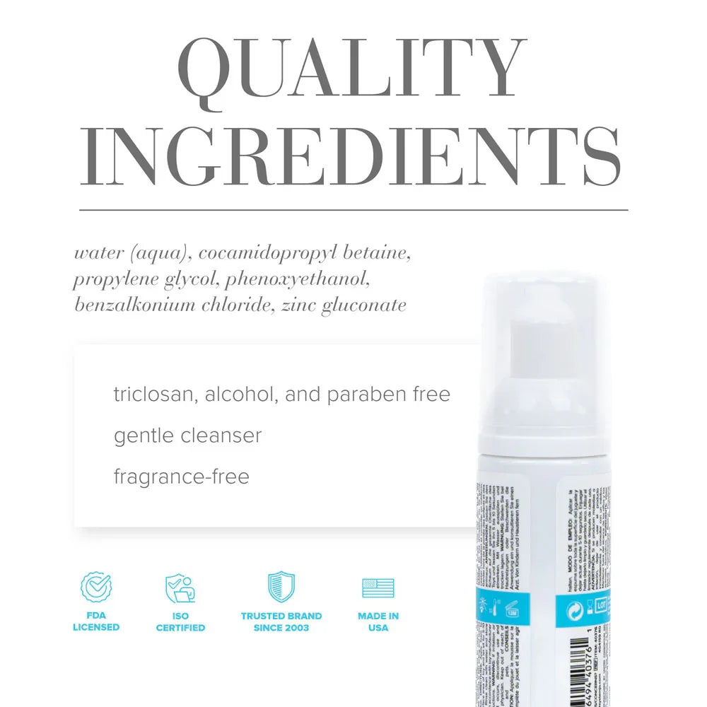 JO Refresh Foaming Toy Cleaner - 50 mL - Foaming Toy Cleaner - 50 ml Bottle - Take A Peek