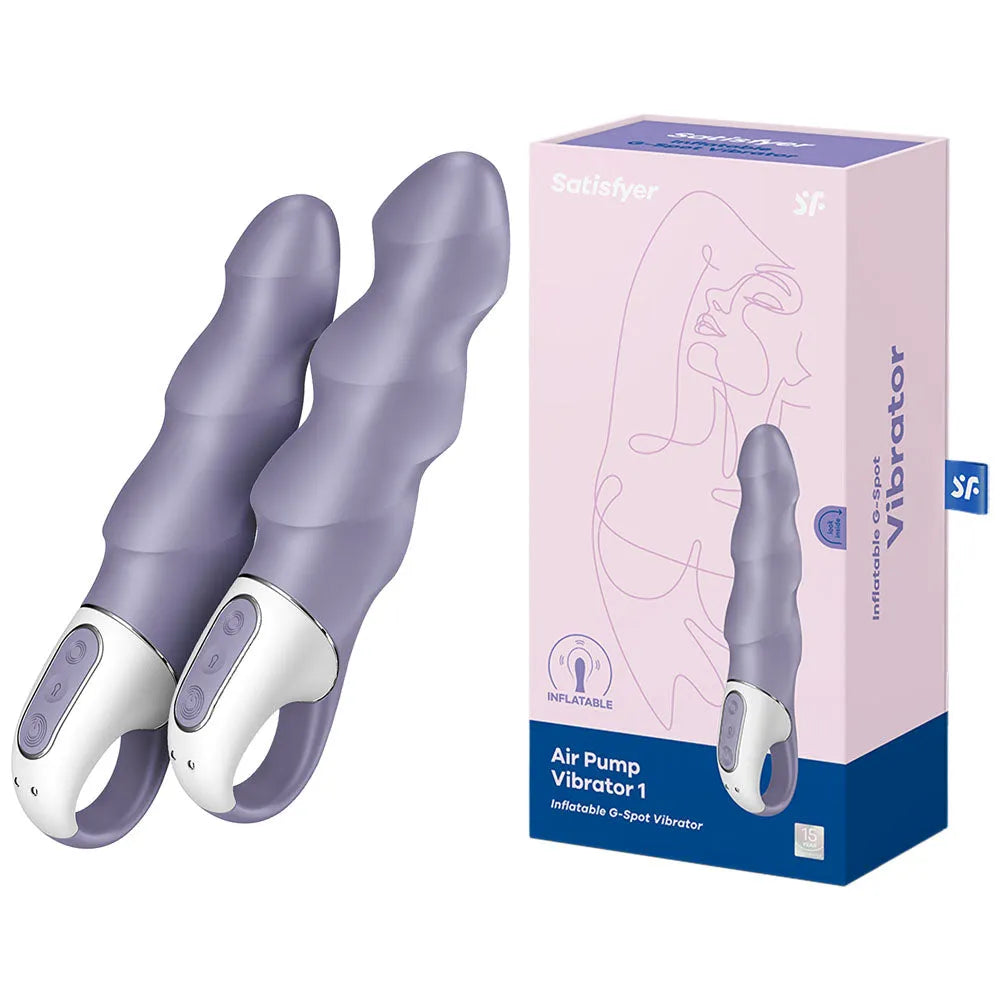 Satisfyer Air Pump Vibrator 1 - Lilac USB Rechargeable Inflatable Vibrator - Take A Peek