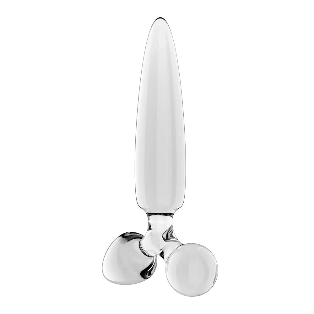 Satisfyer Triple Crystal 1 - - Glass 3-in-1 Butt Plug - Take A Peek