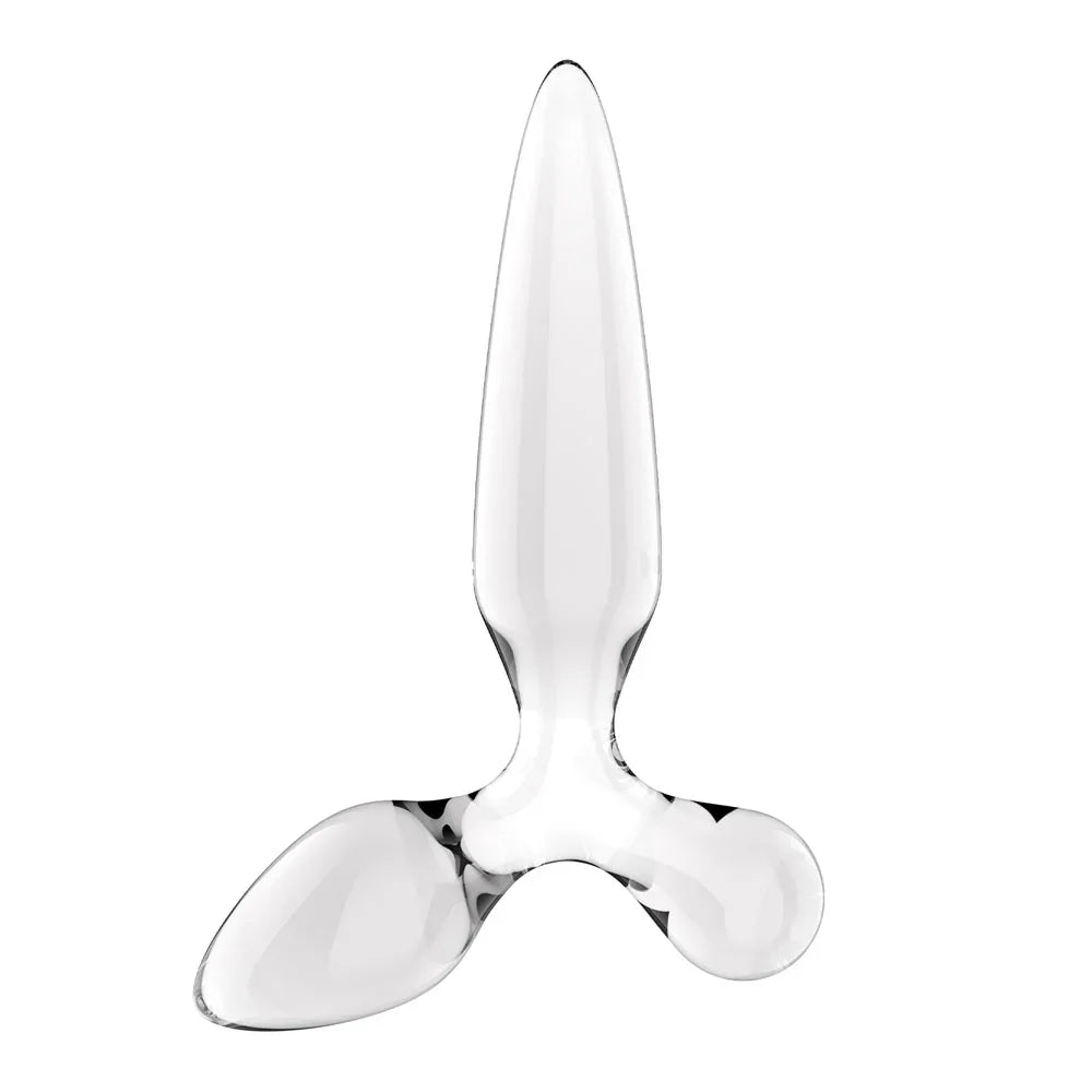 Satisfyer Triple Crystal 2 - - Glass 3-in-1 Butt Plug - Take A Peek