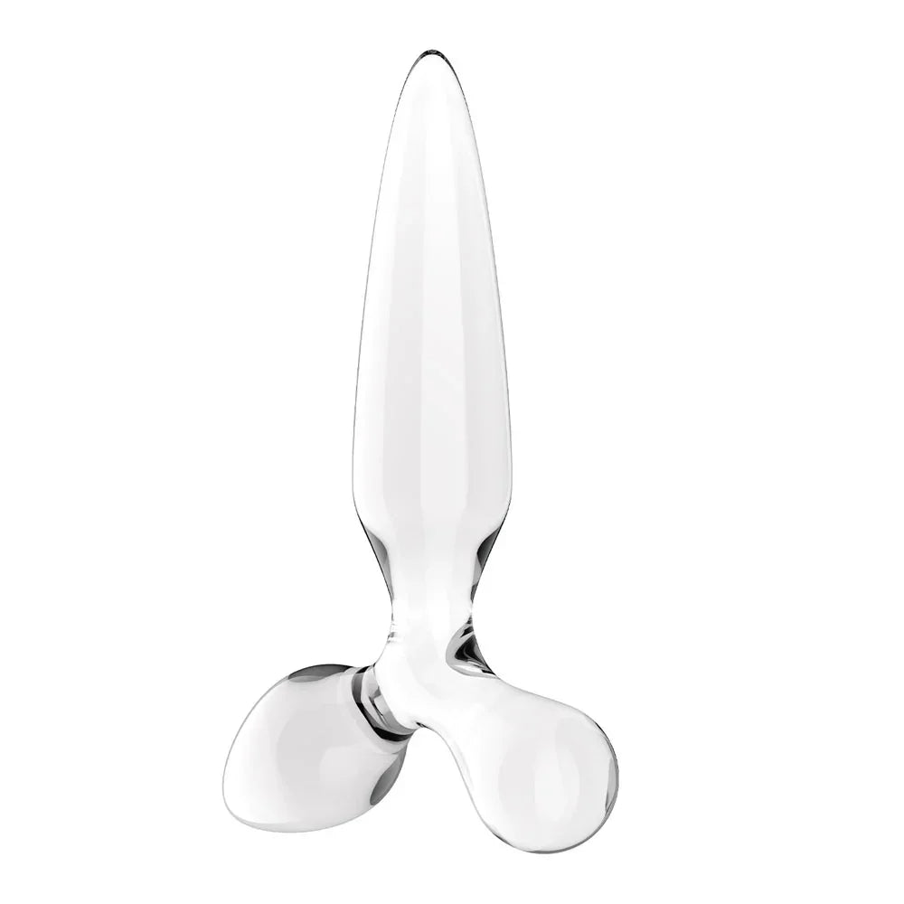 Satisfyer Triple Crystal 2 - - Glass 3-in-1 Butt Plug - Take A Peek