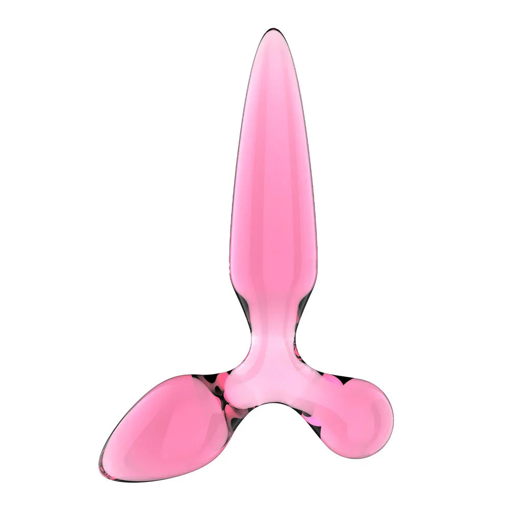 Satisfyer Triple Crystal 2 - - Glass 3-in-1 Butt Plug - Take A Peek