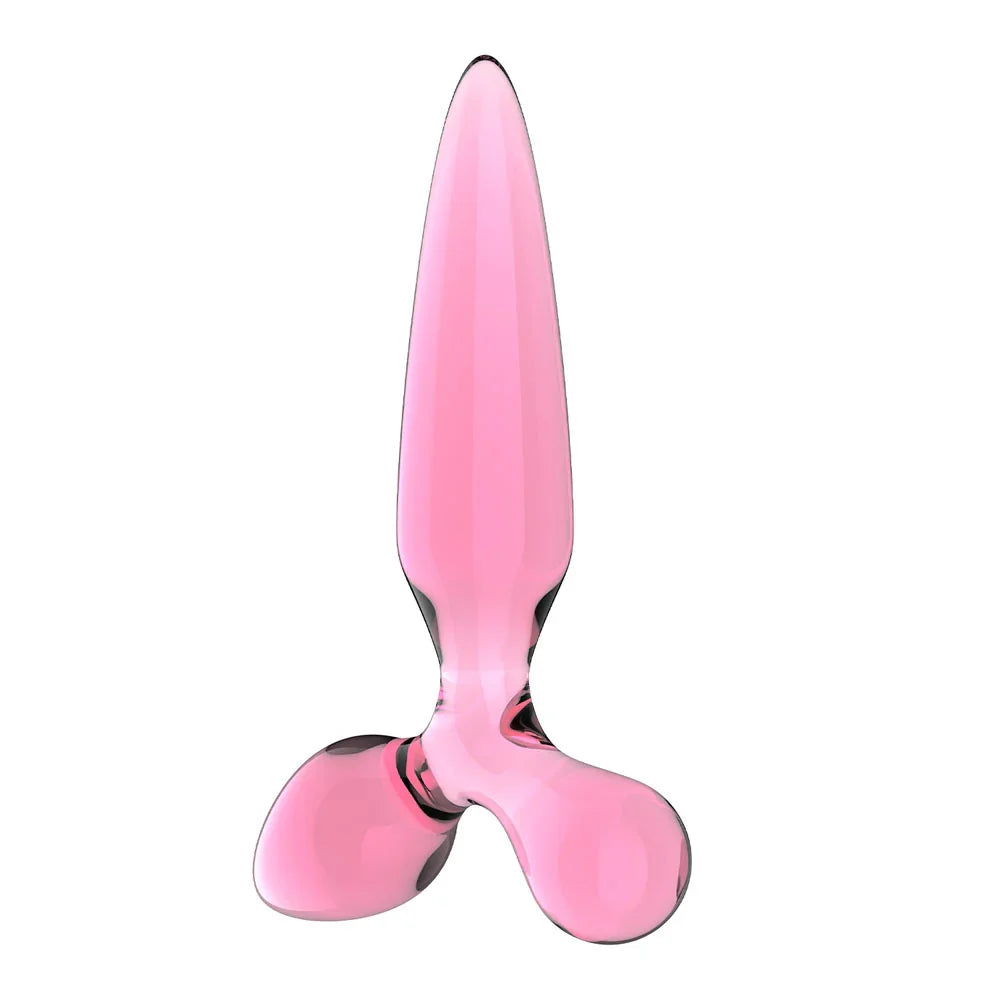 Satisfyer Triple Crystal 2 - - Glass 3-in-1 Butt Plug - Take A Peek