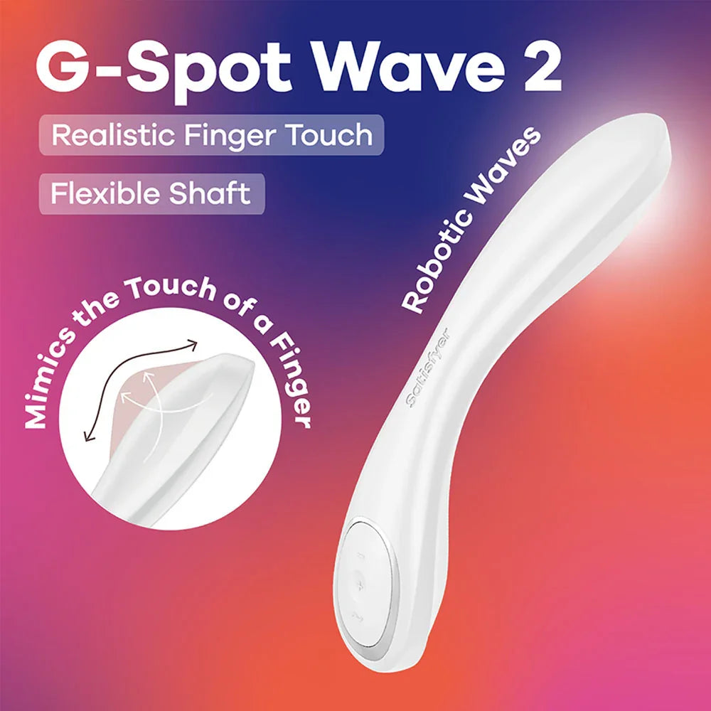 Satisfyer G-Spot Wave 2 - - 23.6 cm USB Rechargeable Flicking Tip Vibrator - Take A Peek