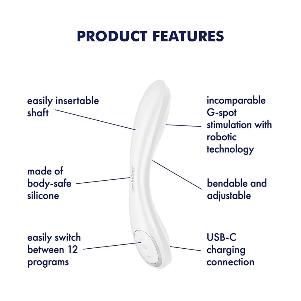 Satisfyer G-Spot Wave 2 - - 23.6 cm USB Rechargeable Flicking Tip Vibrator - Take A Peek
