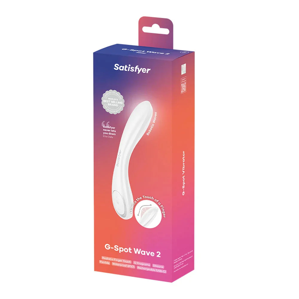 Satisfyer G-Spot Wave 2 - - 23.6 cm USB Rechargeable Flicking Tip Vibrator - Take A Peek