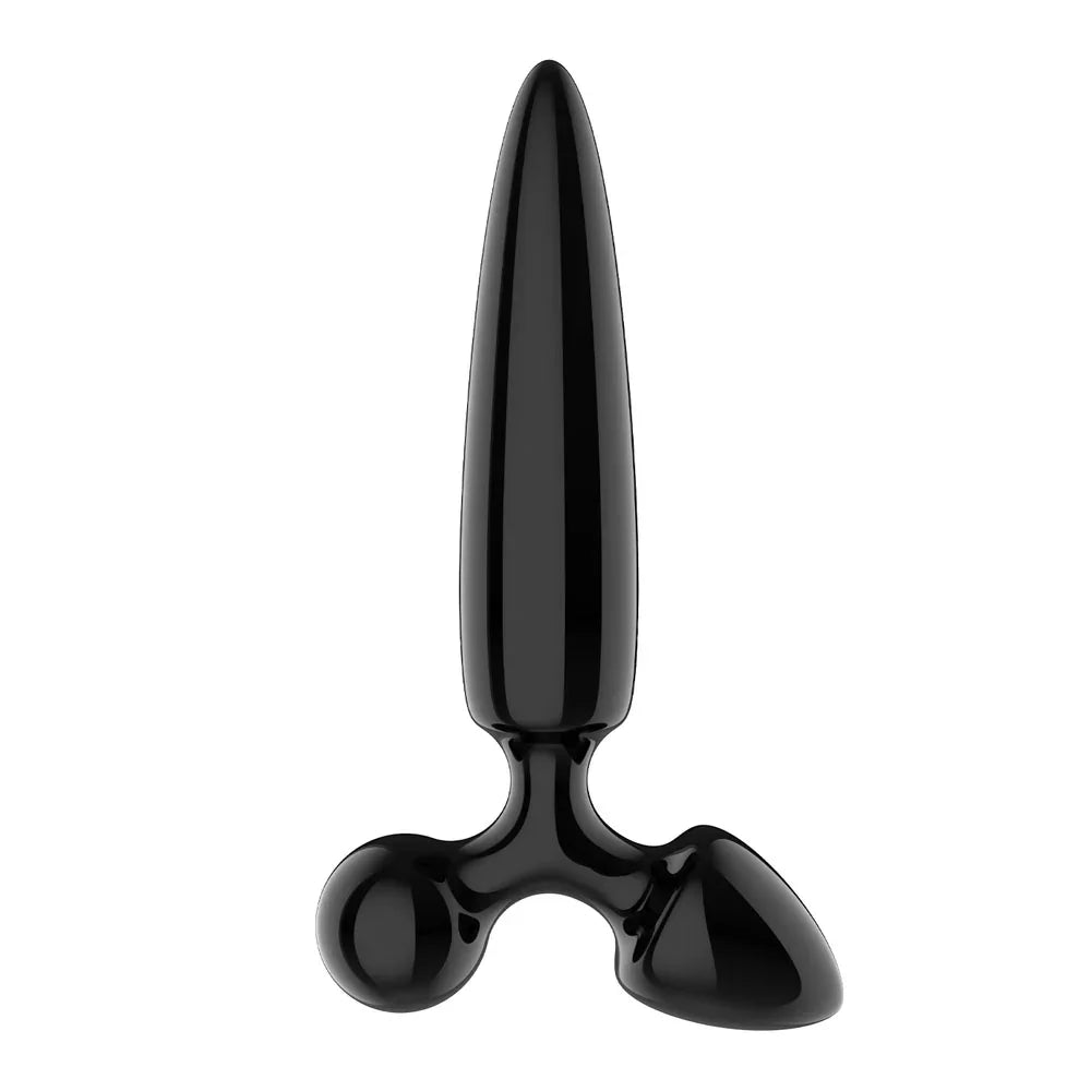 Satisfyer Triple Crystal 1 - - Glass 3-in-1 Butt Plug - Take A Peek