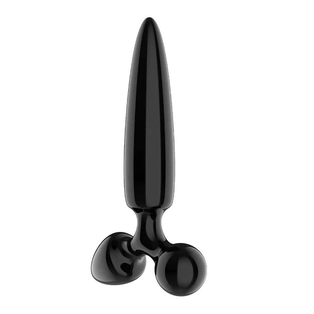 Satisfyer Triple Crystal 1 - - Glass 3-in-1 Butt Plug - Take A Peek