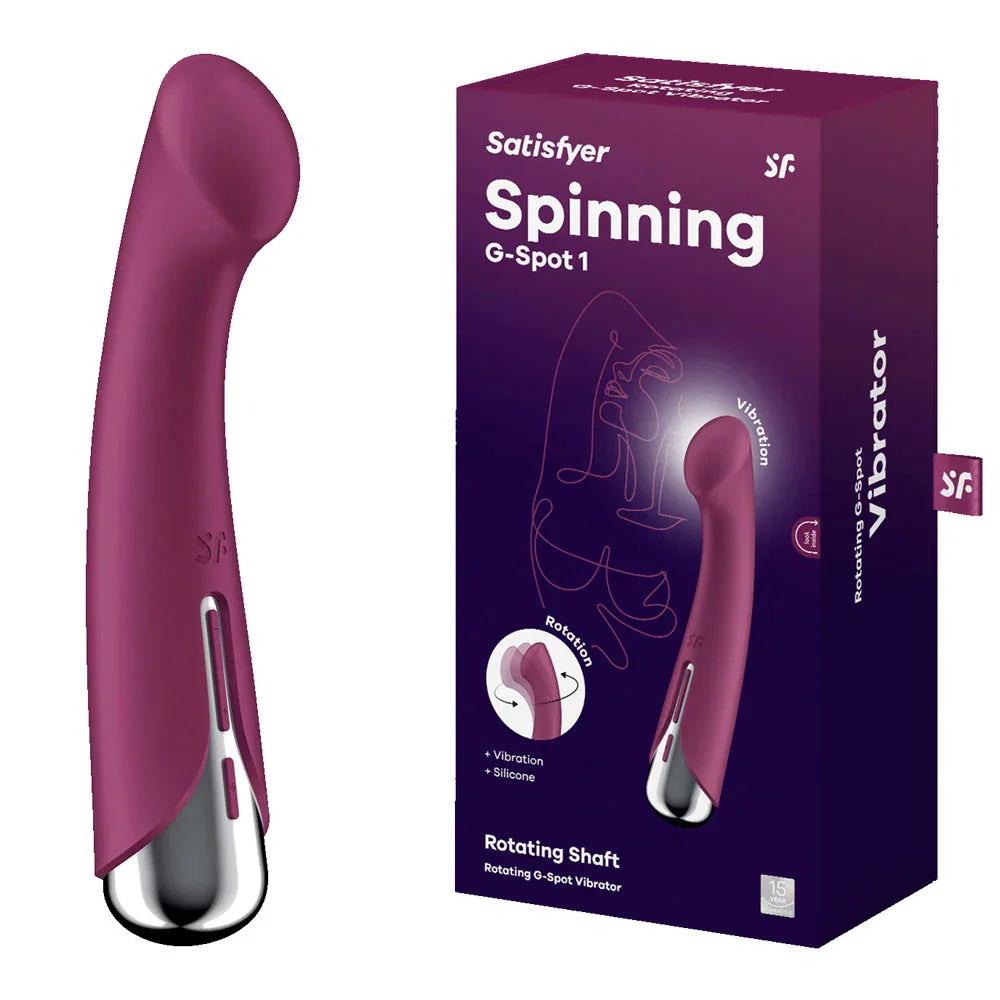 Satisfyer Spinning G-Spot 1 - - 16.5 cm USB Rechargeable Rotating Vibrator - Take A Peek