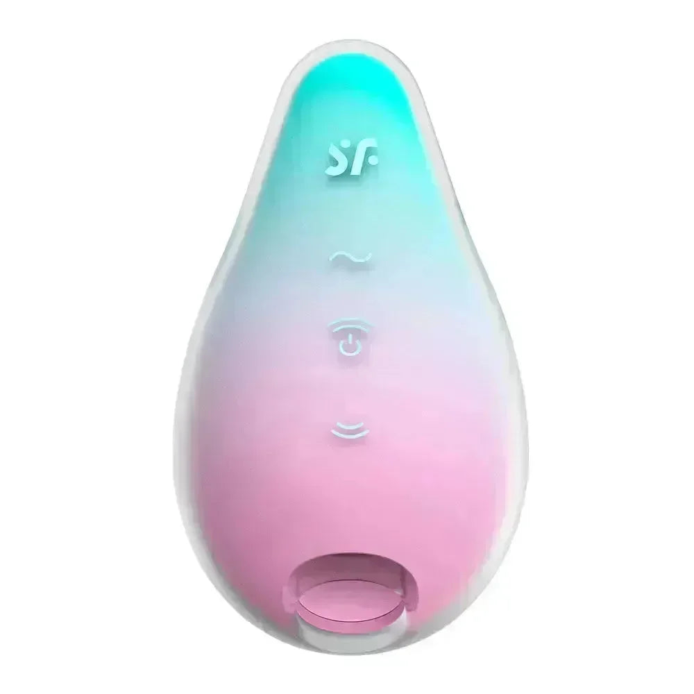 Satisfyer Mermaid Vibes - Mint/Pink - Mint/Pink USB Rechargeable Air Pulse Stimulator - Take A Peek