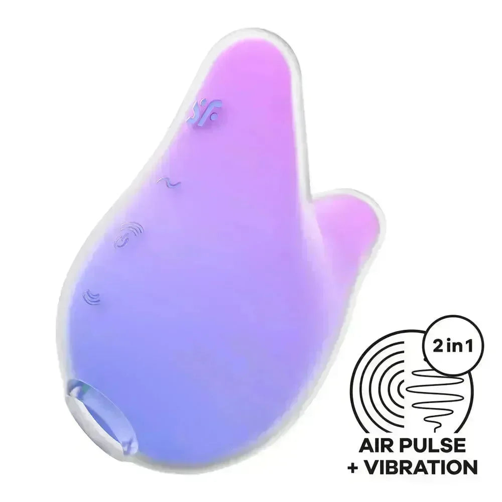 Satisfyer Mermaid Vibes - Violet/Pink - Violet/Pink USB Rechargeable Air Pulse Stimulator - Take A Peek
