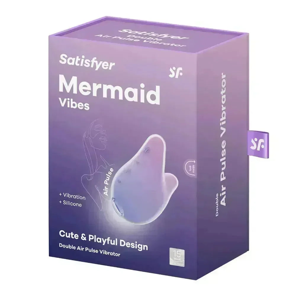 Satisfyer Mermaid Vibes - Violet/Pink - Violet/Pink USB Rechargeable Air Pulse Stimulator - Take A Peek