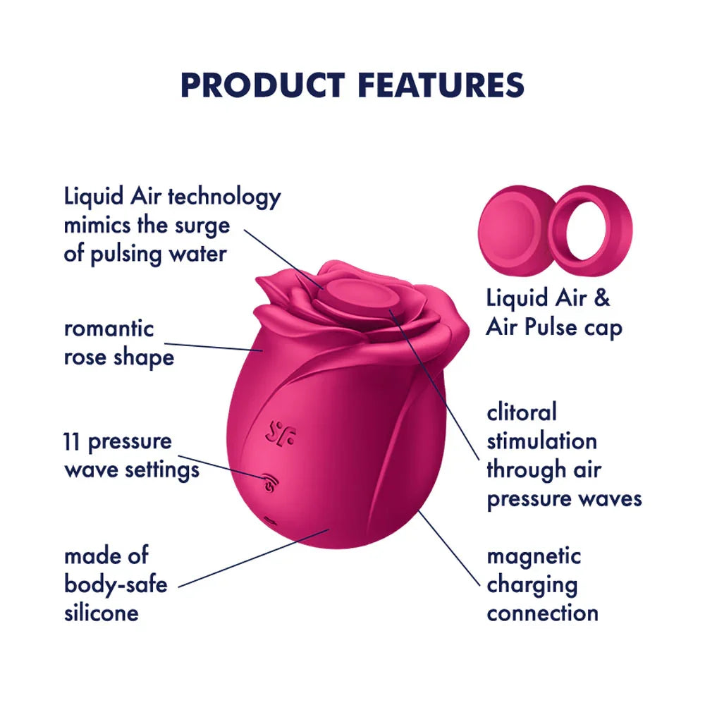 Satisfyer Pro 2 Classic Blossom - USB Rechargeable Air Pulse Rose Stimulator - Take A Peek