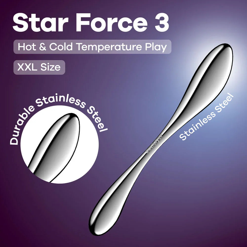 Satisfyer Star Force 3 - Steel 27 cm Dildo - Take A Peek