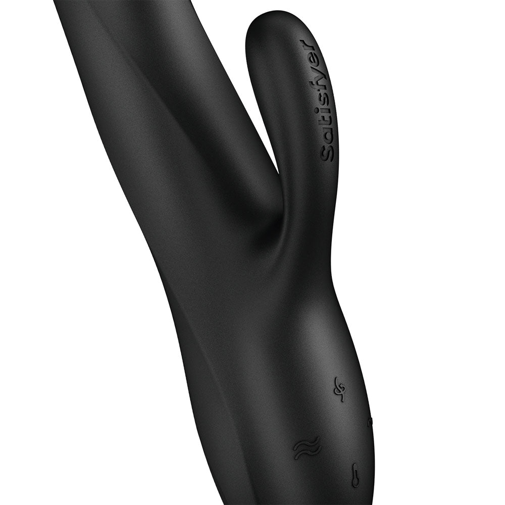 Satisfyer Heat Flex 3 - 23 cm USB-C Rechargeable Warming and Rotating Rabbit Vibrator - Take A Peek