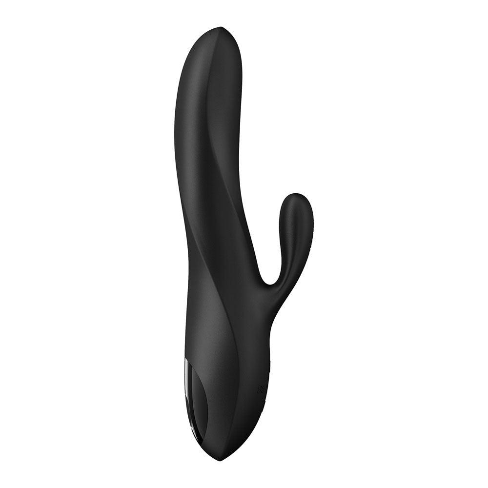 Satisfyer Heat Flex 3 - 23 cm USB-C Rechargeable Warming and Rotating Rabbit Vibrator - Take A Peek
