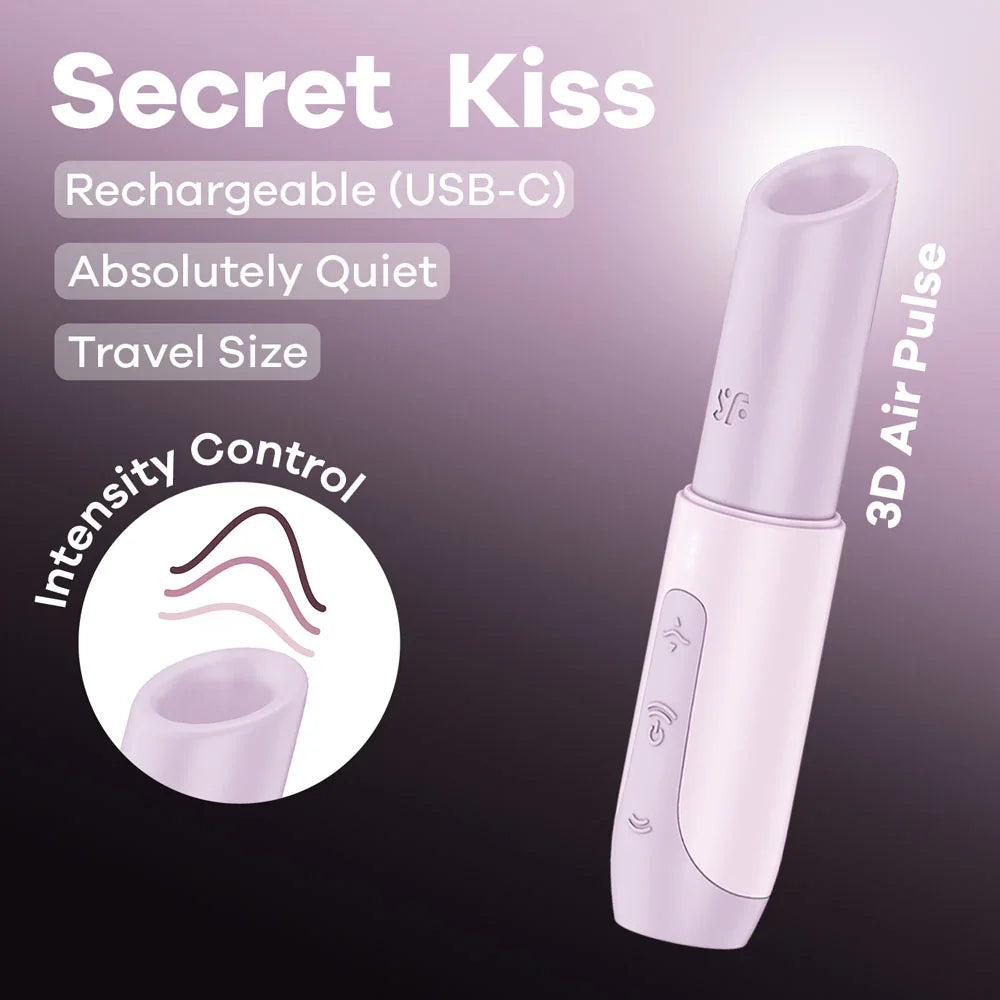 Satisfyer Secret Kiss - Lilac USB Rechargeable Air Pulse Stimulator - Take A Peek