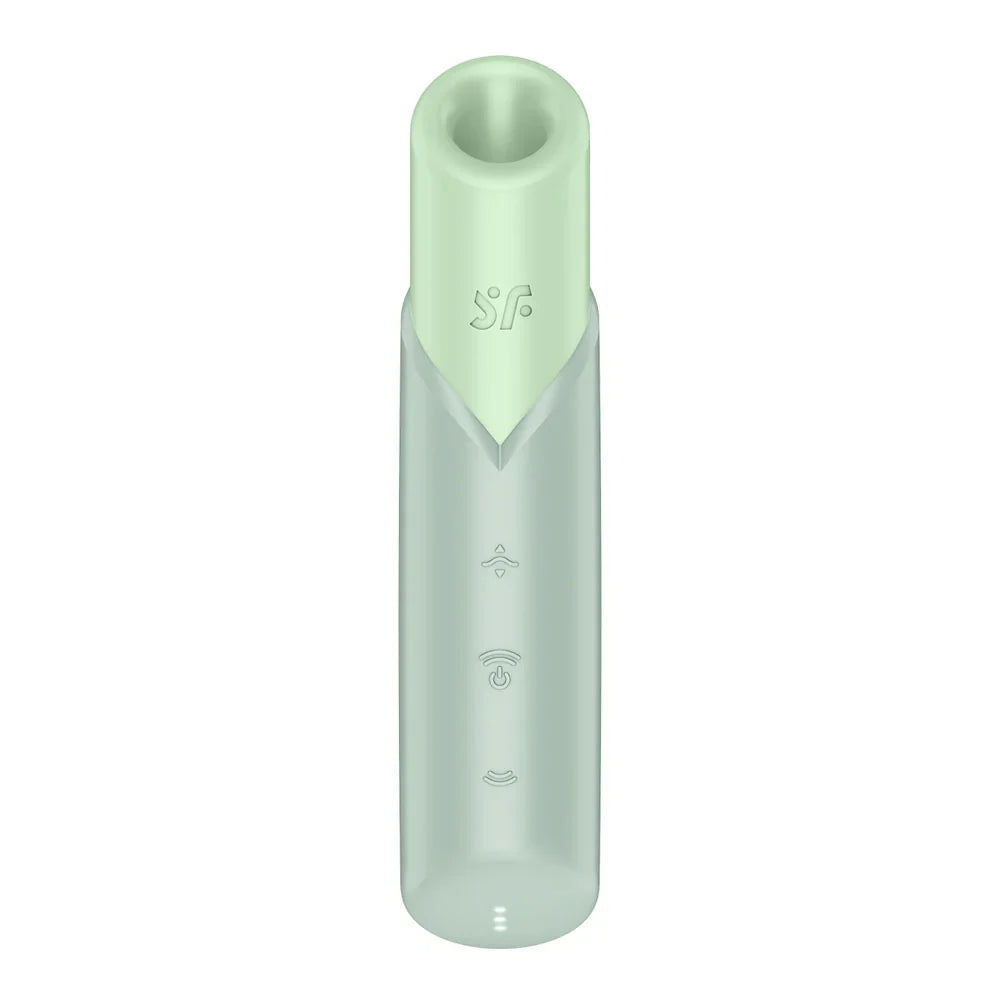 Satisfyer Naughty Kiss - Mint USB Rechargeable Air Pulse Stimulator - Take A Peek