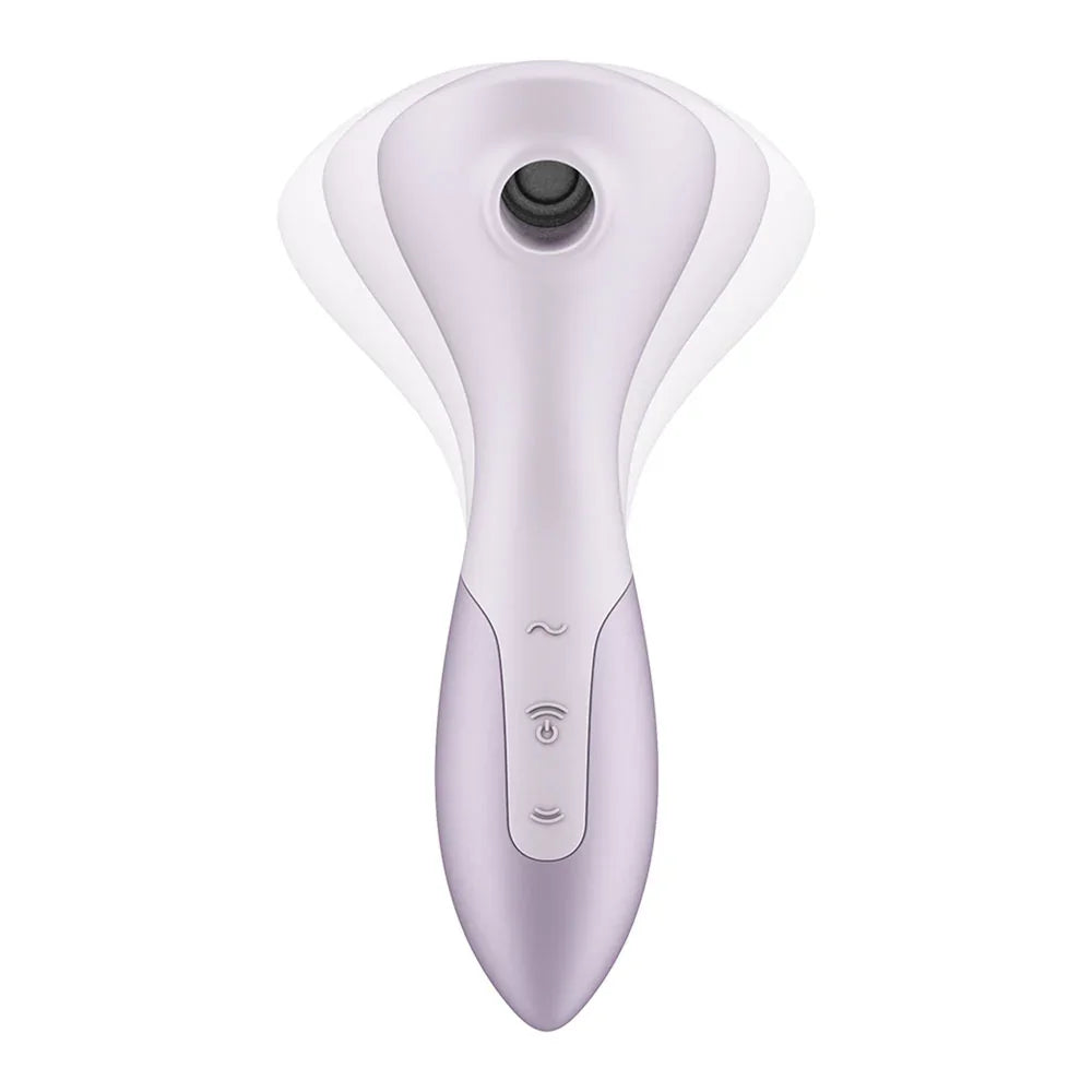 Satisfyer Wand-erful - Violet 15.8 cm USB Rechargeable Air Pulse Massage Wand - Take A Peek
