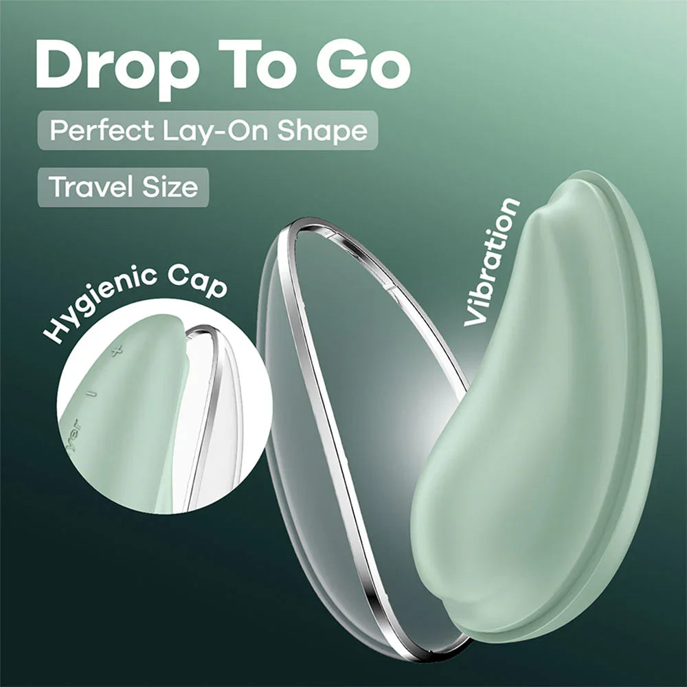 Satisfyer Drop To Go - Mint - Mint USB Rechargeable Clitoral Stimulator - Take A Peek