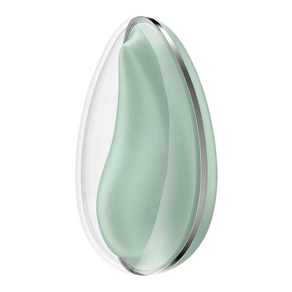 Satisfyer Drop To Go - Mint - Mint USB Rechargeable Clitoral Stimulator - Take A Peek