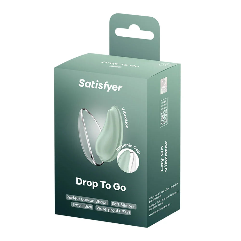Satisfyer Drop To Go - Mint - Mint USB Rechargeable Clitoral Stimulator - Take A Peek