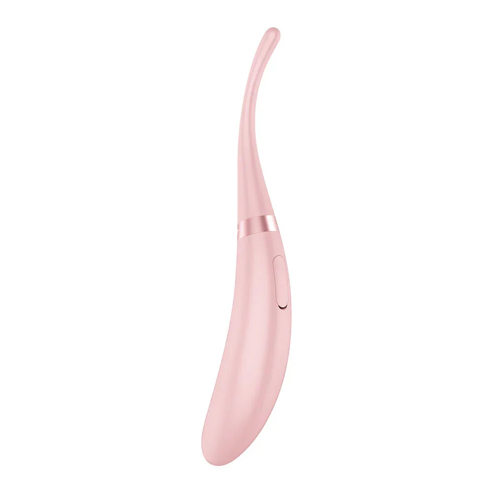 Satisfyer Tip Tease - Rose - Rose USB Rechargeable Vibrator with Twirling Tip - Take A Peek