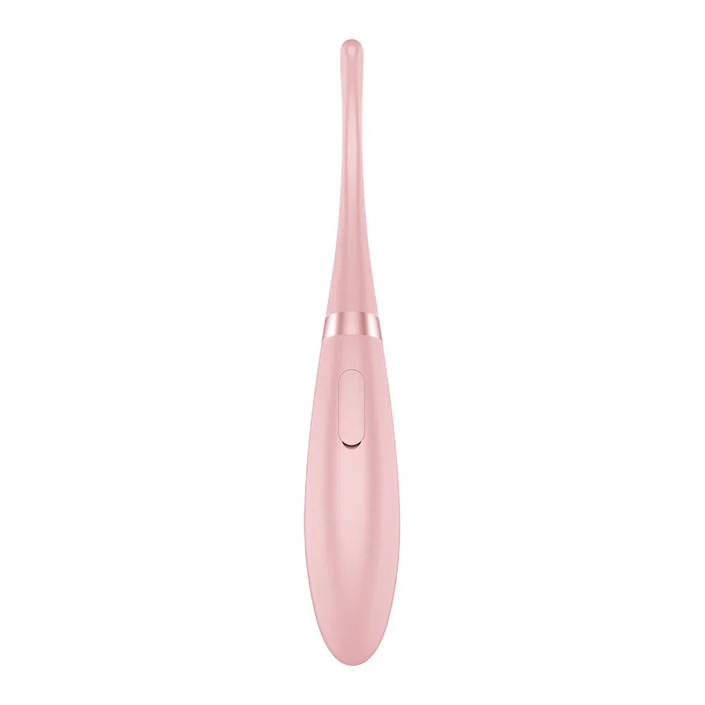 Satisfyer Tip Tease - Rose - Rose USB Rechargeable Vibrator with Twirling Tip - Take A Peek