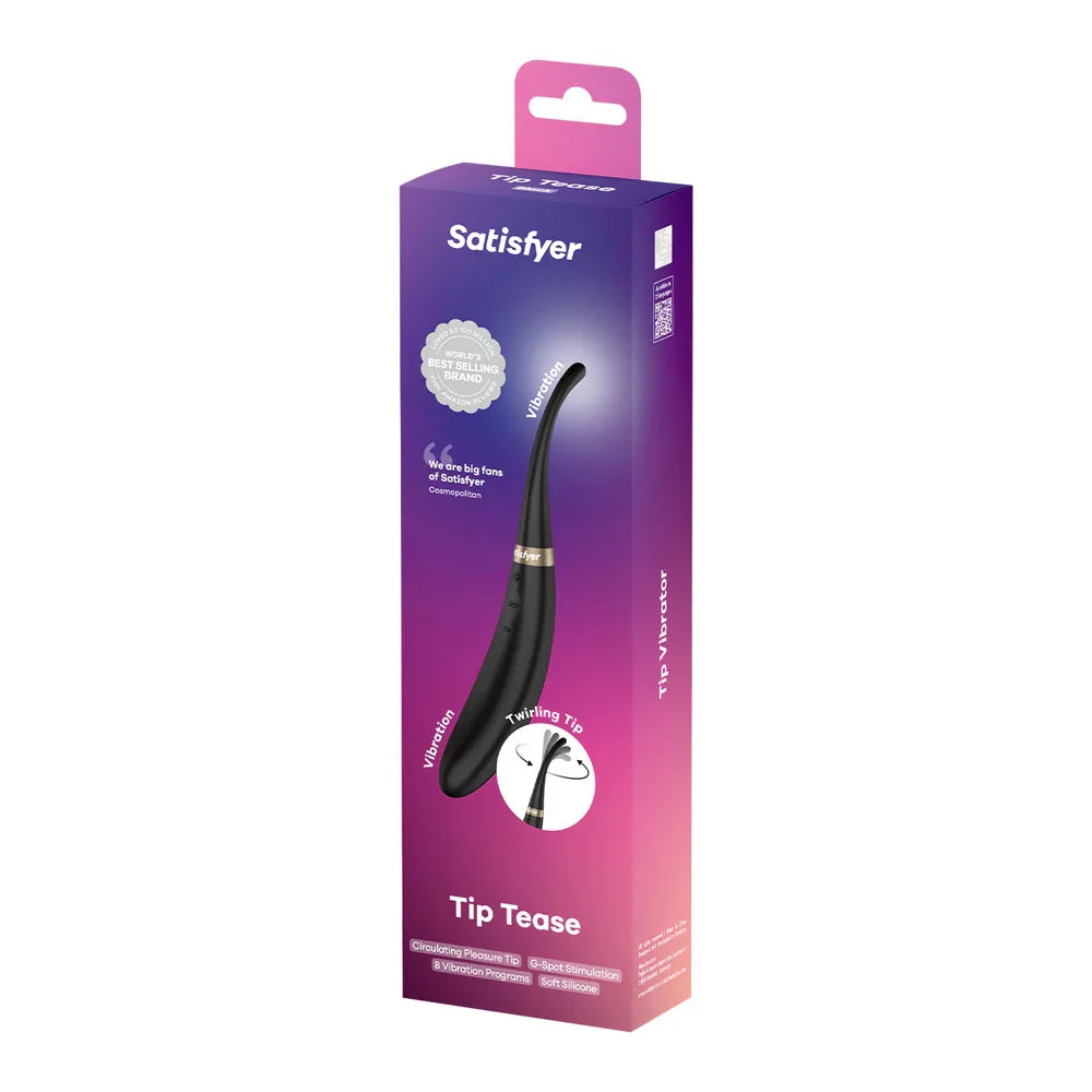 Satisfyer Tip Tease - - USB Rechargeable Vibrator with Twirling Tip - Take A Peek