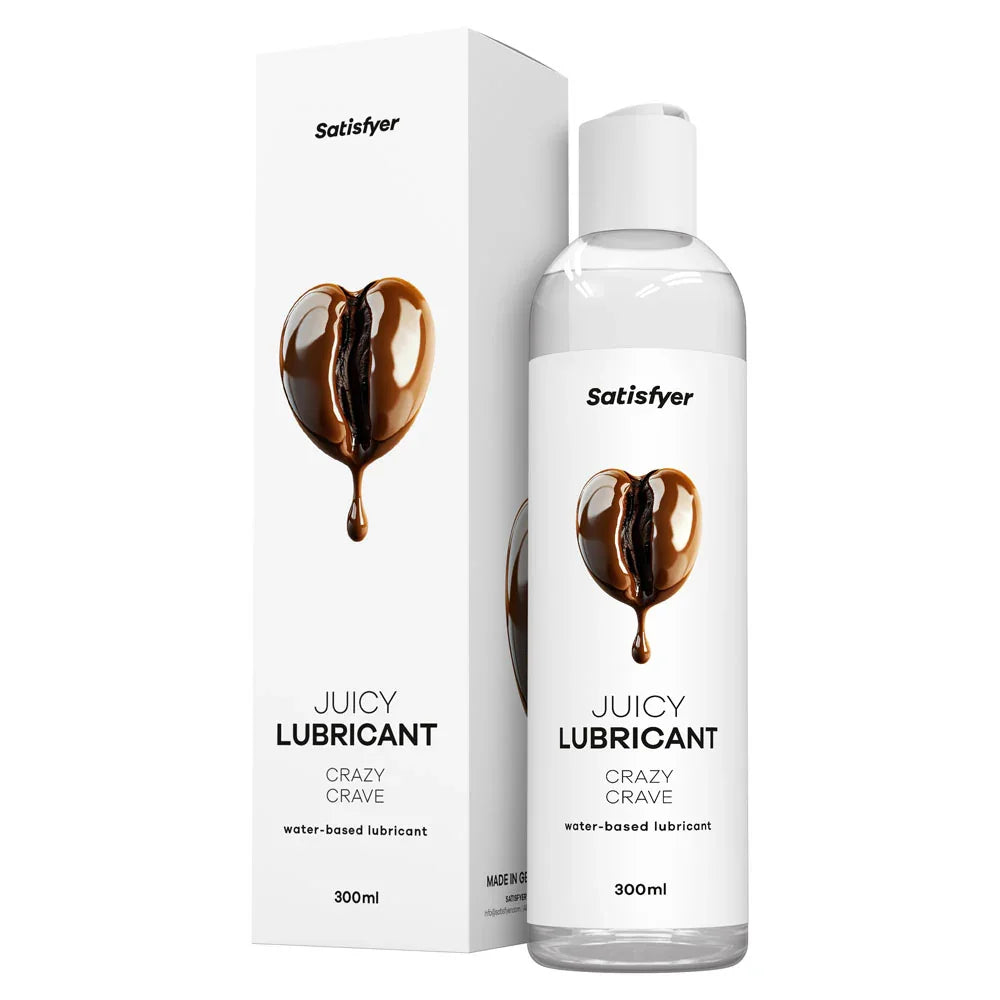 Satisfyer Juicy Lubricant 300 ml Crazy Crave - Coffee Scented Water Based Lubricant - 300 ml Bottle - Take A Peek
