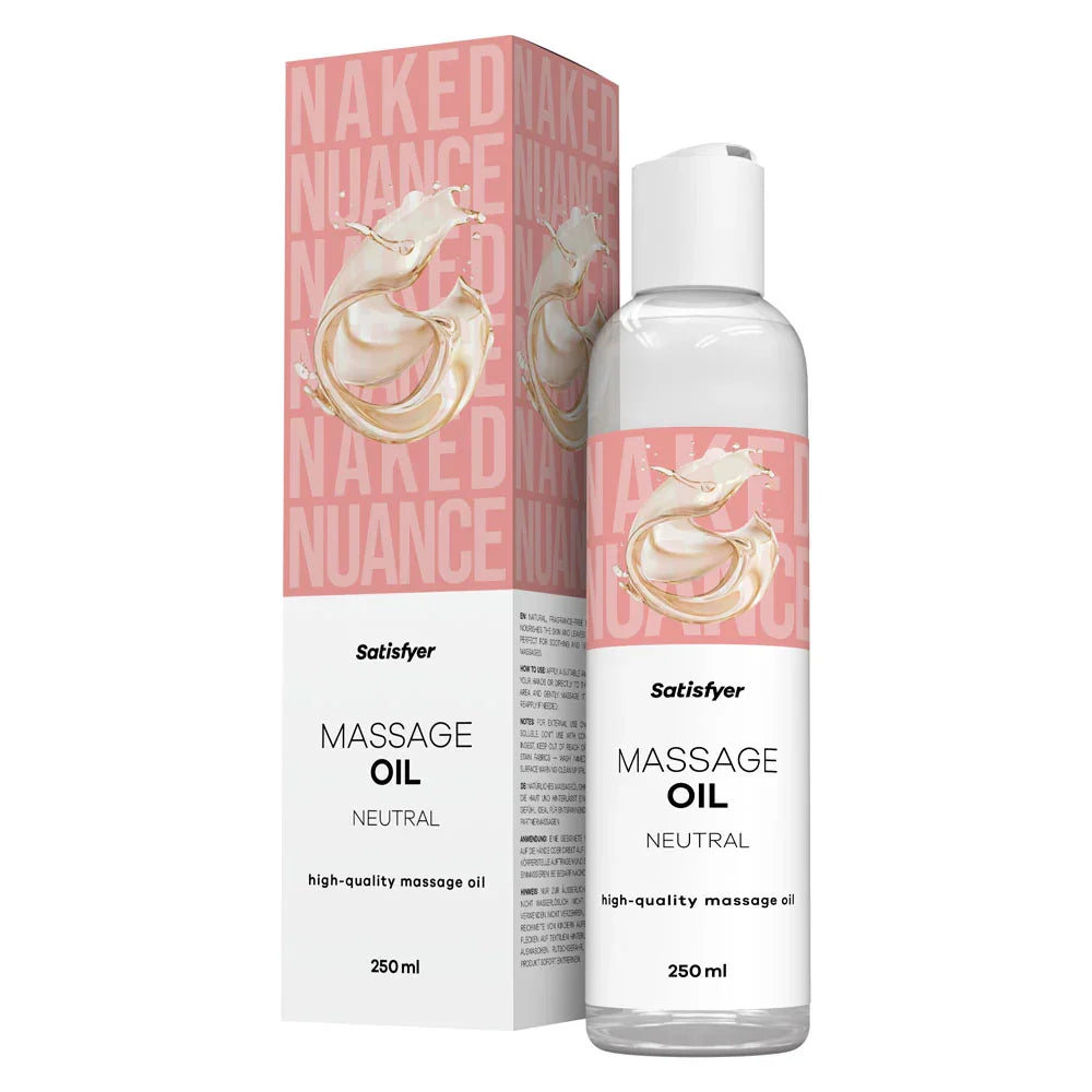 Satisfyer Massage Oil 250 ml Neutral - Unscented Massage Oil - 250 ml Bottle - Take A Peek