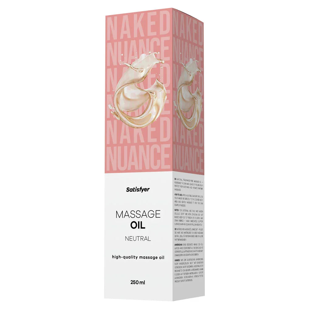 Satisfyer Massage Oil 250 ml Neutral - Unscented Massage Oil - 250 ml Bottle - Take A Peek