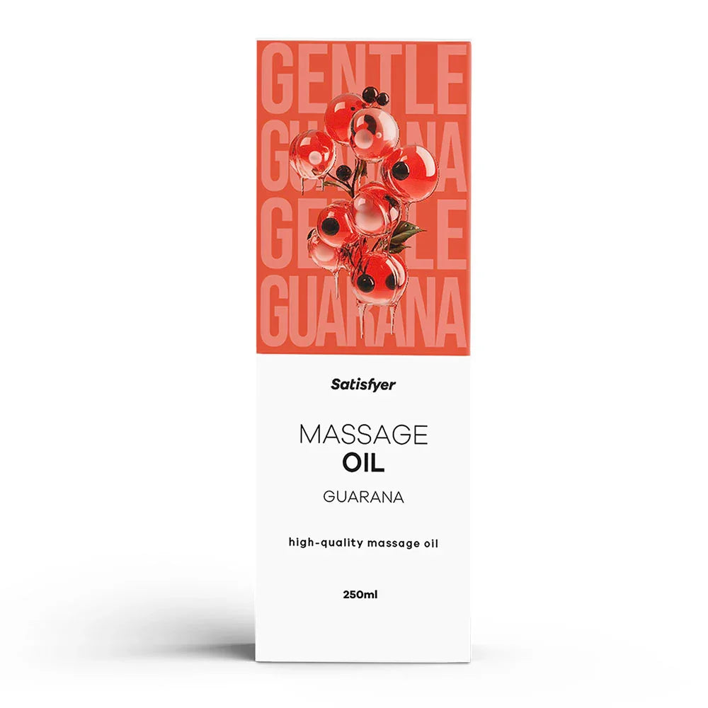 Satisfyer Massage Oil 250 ml Guarana - Guarana Scented Massage Oil - 250 ml Bottle - Take A Peek