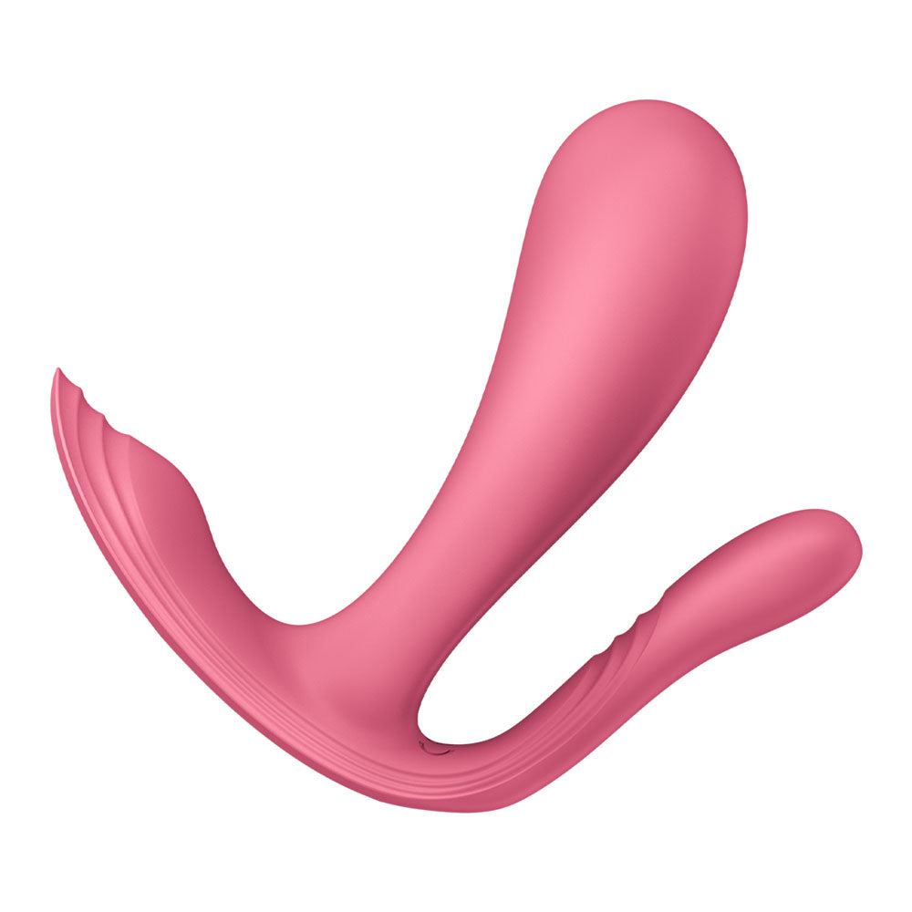 Satisfyer Top Secret+ Raspberry - Pink USB Rechargeable Wearable Vibrator with App Control - Take A Peek