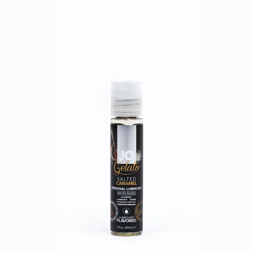 JO Gelato Salted Caramel Lube - 30 mL - Salted Caramel Flavoured Water Based Lubricant - 30 ml Bottle - Take A Peek