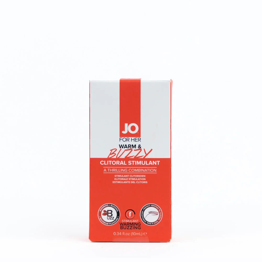 JO Warm & Buzzy Clitoral Stimulant - 10 mL - Warming Clitoral Stimulation Gel - 10 ml Tube - Take A Peek