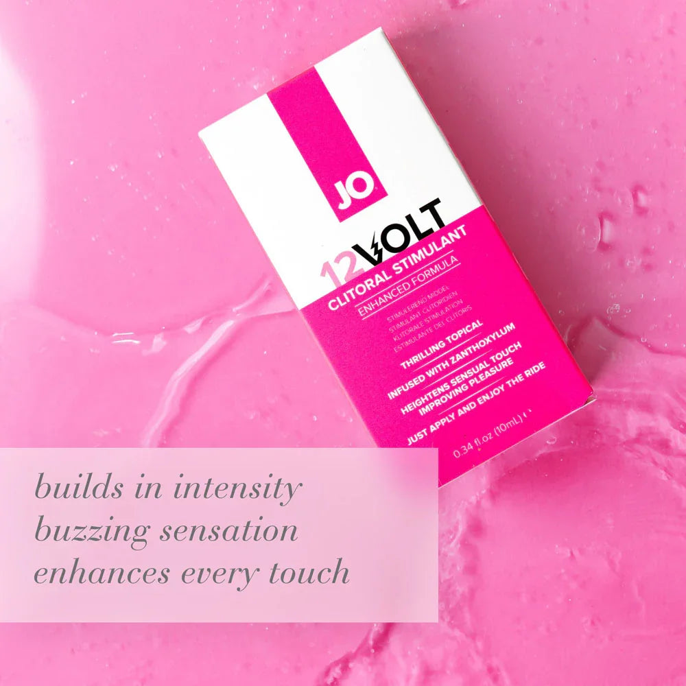 JO 12 Volt Clitoral Stimulant - 10 mL - Stimulating Gel for Women - 10 ml Tube - Take A Peek