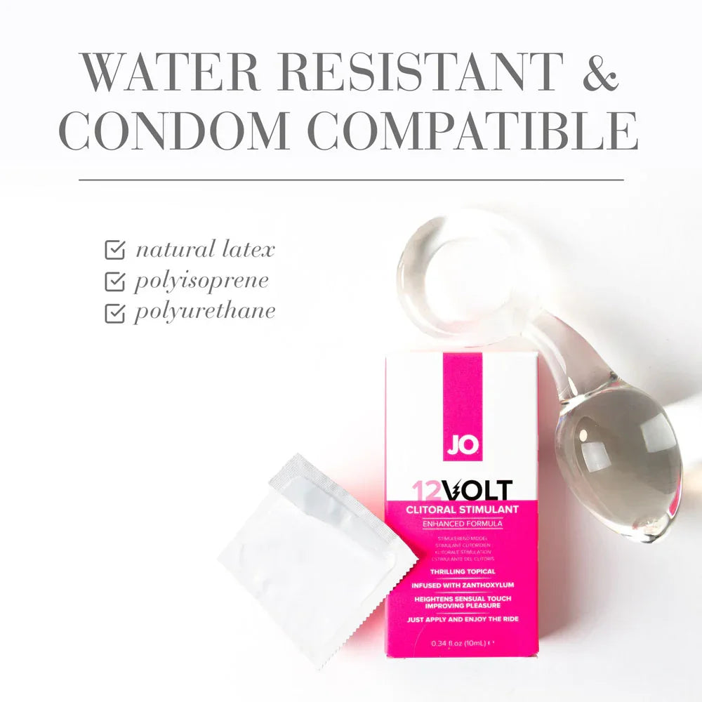 JO 12 Volt Clitoral Stimulant - 10 mL - Stimulating Gel for Women - 10 ml Tube - Take A Peek