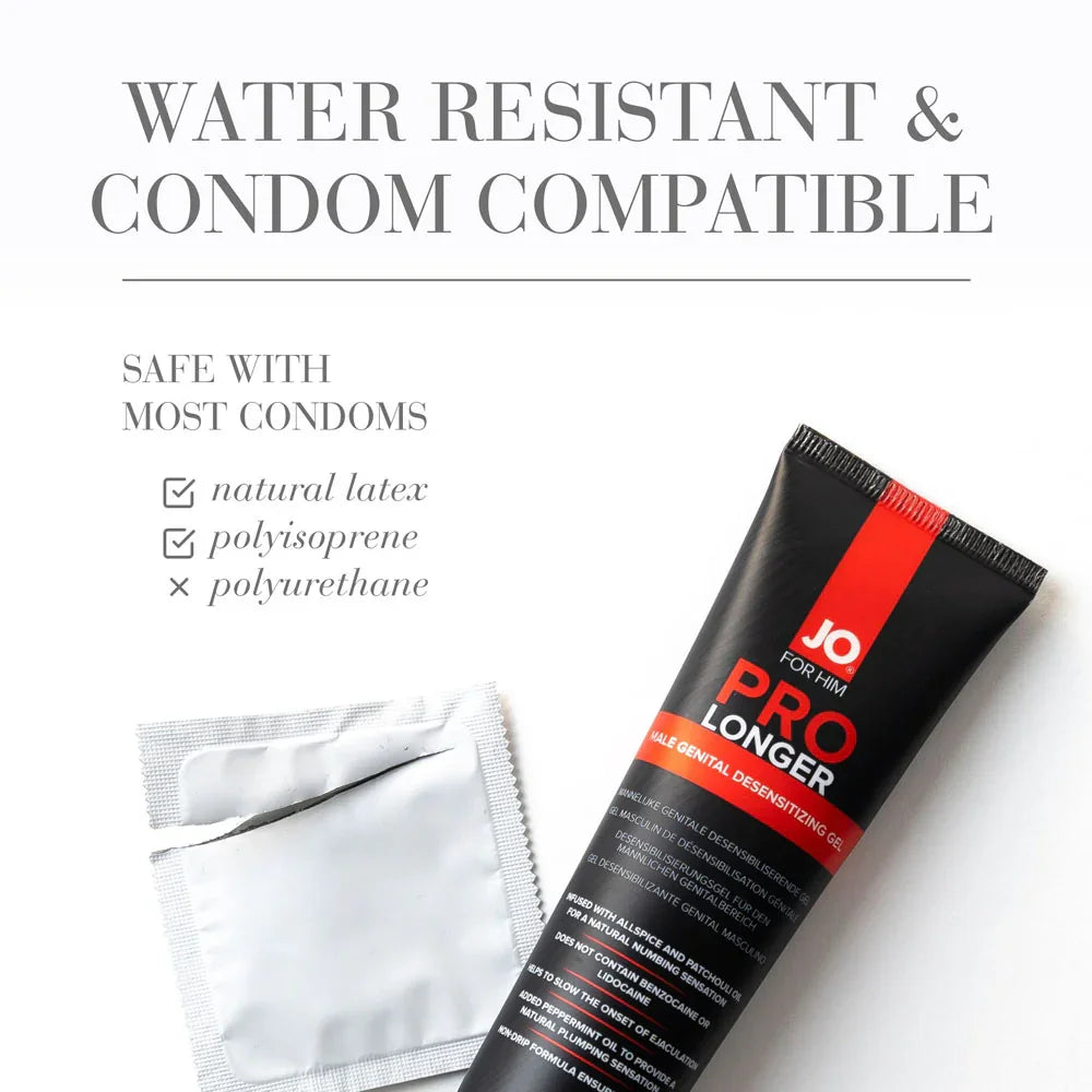 JO Prolonger Gel - 60 mL - Penis Desensitising Gel - 60 ml Tube - Take A Peek