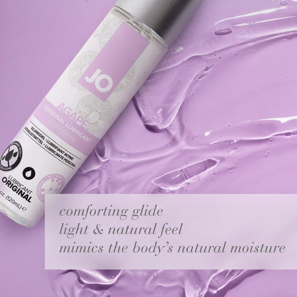 JO Agape Original Lube - 120 mL - Water Based Lubricant for Sensitive Skin - 120 ml Bottle - Take A Peek