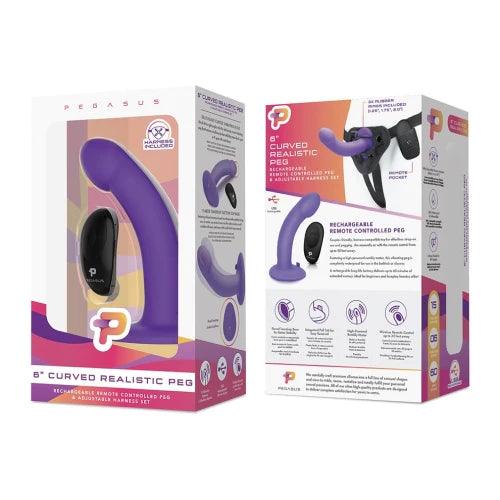 Pegasus 6" Wireless Remote Control Curved Realistic Peg With Harness - Take A Peek