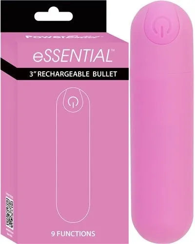 Essential 3" Rechargeable Bullet - Pink with Storage Case - Take A Peek